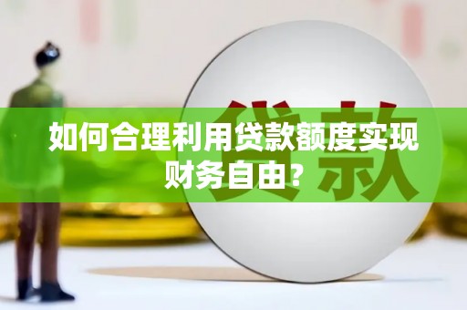 东西湖如何合理利用贷款额度实现财务自由？