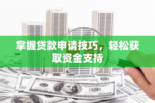 东西湖掌握贷款申请技巧，轻松获取资金支持