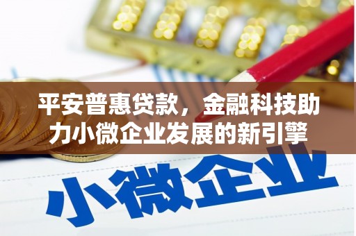 东西湖平安普惠贷款，金融科技助力小微企业发展的新引擎