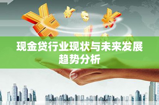 东西湖现金贷行业现状与未来发展趋势分析