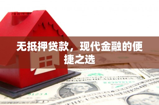 东西湖无抵押贷款，现代金融的便捷之选