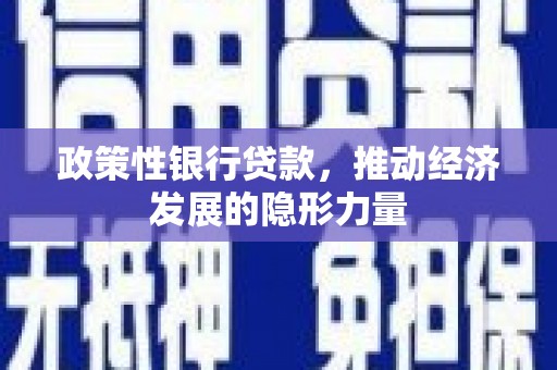 东西湖政策性银行贷款，推动经济发展的隐形力量