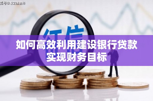 东西湖如何高效利用建设银行贷款实现财务目标