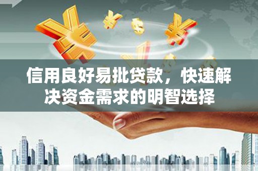 东西湖信用良好易批贷款，快速解决资金需求的明智选择