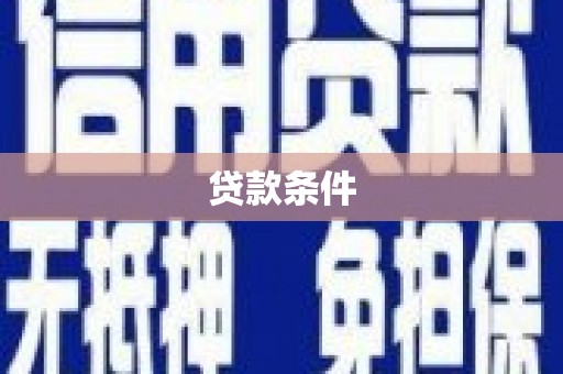 东西湖贷款条件