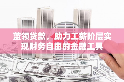 东西湖蓝领贷款，助力工薪阶层实现财务自由的金融工具