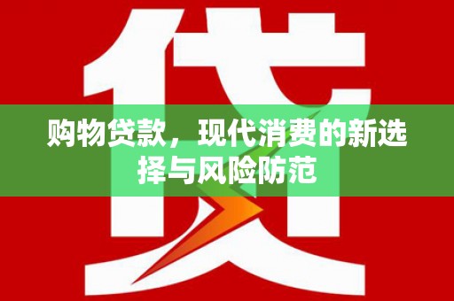 东西湖购物贷款，现代消费的新选择与风险防范
