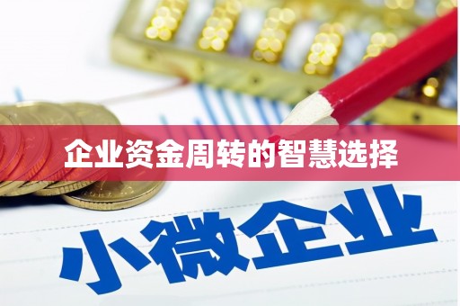 东西湖企业资金周转的智慧选择