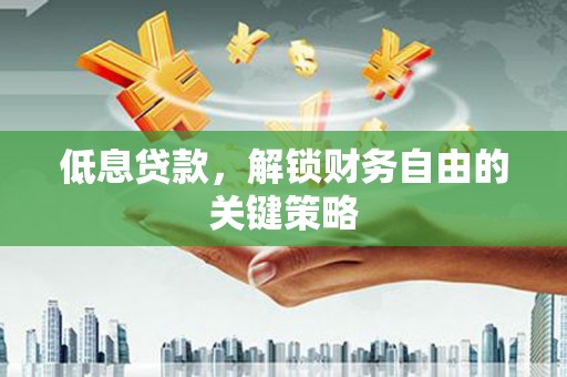 东西湖低息贷款，解锁财务自由的关键策略