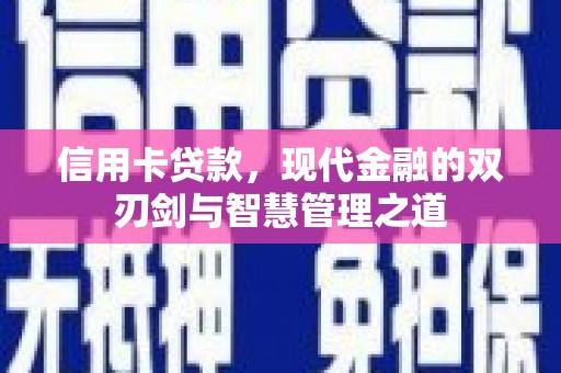 东西湖信用卡贷款，现代金融的双刃剑与智慧管理之道