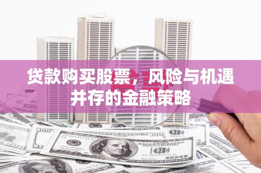 东西湖贷款购买股票，风险与机遇并存的金融策略