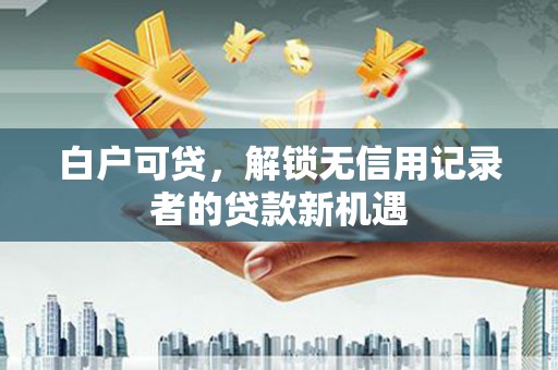 东西湖白户可贷，解锁无信用记录者的贷款新机遇