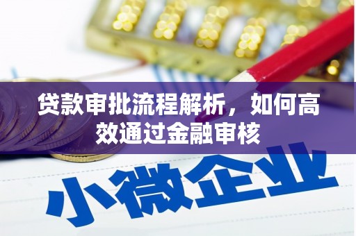 东西湖贷款审批流程解析，如何高效通过金融审核