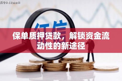 东西湖保单质押贷款，解锁资金流动性的新途径