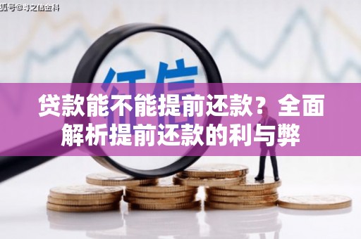 东西湖贷款能不能提前还款？全面解析提前还款的利与弊