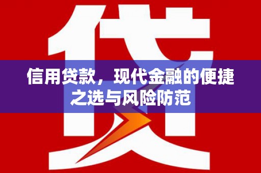 东西湖信用贷款，现代金融的便捷之选与风险防范