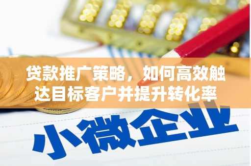东西湖贷款推广策略，如何高效触达目标客户并提升转化率