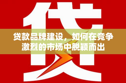 东西湖贷款品牌建设，如何在竞争激烈的市场中脱颖而出
