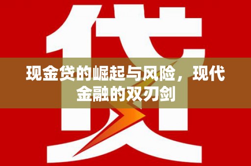 东西湖现金贷的崛起与风险，现代金融的双刃剑
