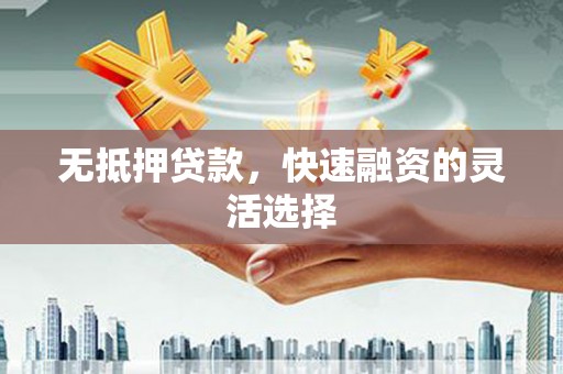 东西湖无抵押贷款，快速融资的灵活选择