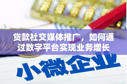 东西湖贷款社交媒体推广，如何通过数字平台实现业务增长