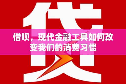 东西湖借呗，现代金融工具如何改变我们的消费习惯