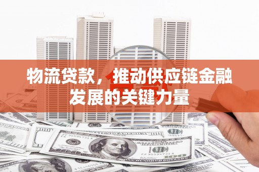 东西湖物流贷款，推动供应链金融发展的关键力量
