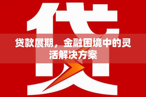 东西湖贷款展期，金融困境中的灵活解决方案