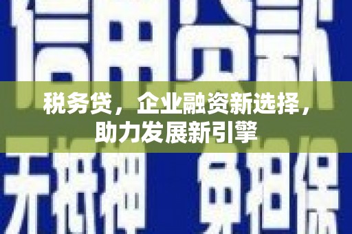 东西湖税务贷，企业融资新选择，助力发展新引擎