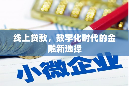 东西湖线上贷款，数字化时代的金融新选择