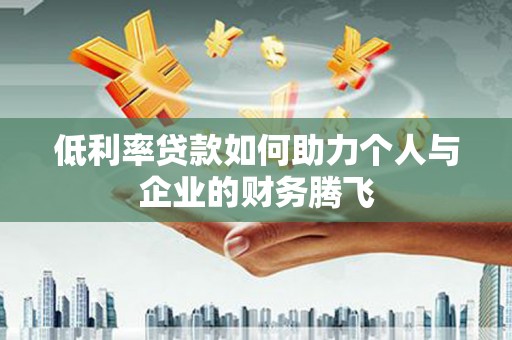 东西湖低利率贷款如何助力个人与企业的财务腾飞