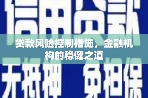 东西湖贷款风险控制措施，金融机构的稳健之道