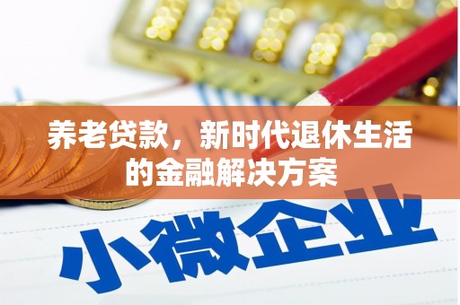 东西湖养老贷款，新时代退休生活的金融解决方案