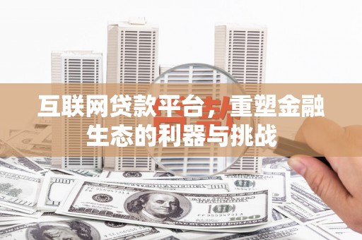 东西湖互联网贷款平台，重塑金融生态的利器与挑战