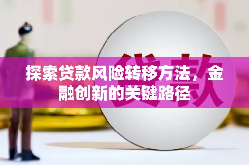 东西湖探索贷款风险转移方法，金融创新的关键路径